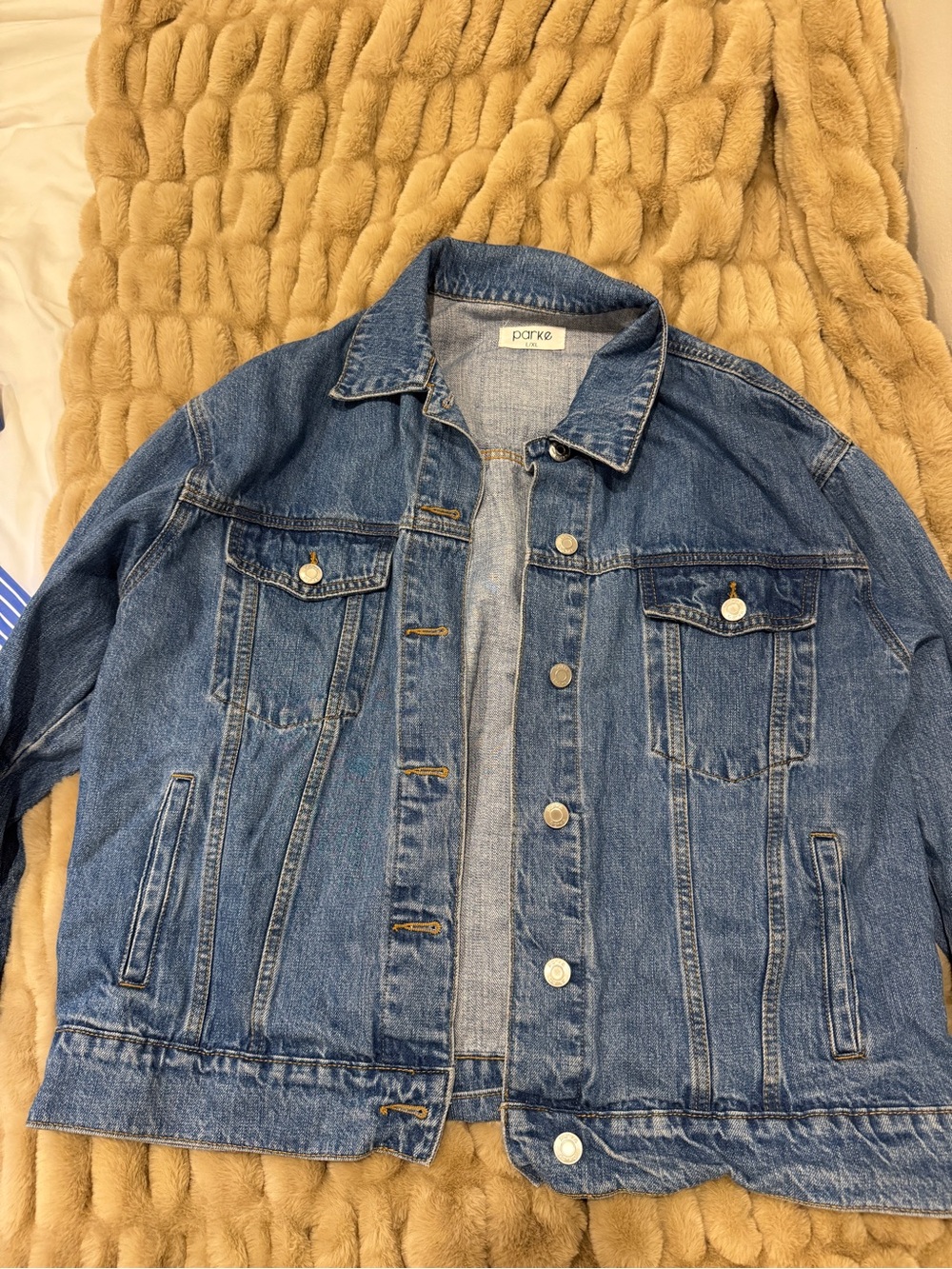 Parke Women's Medium Blue Denim Trucker Jacket